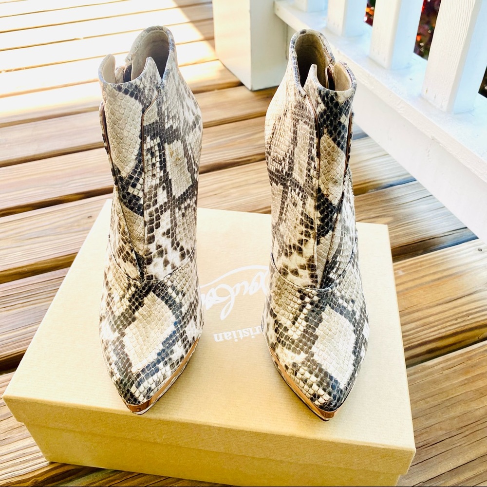Herve Leger Mercer Booties Anaconda Print sz 8 EUC - Picture 6 of 16